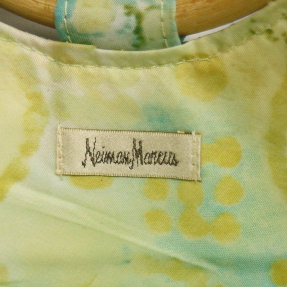 Vintage NEIMAN MARCUS Nwt Seafoam Woven Wood Handle Bag - Picture 3 of 8